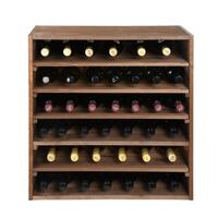 Produktbild f�r 'Weinregal 60 cm, Modul LINEA, Kiefernholz braun gebeizt'