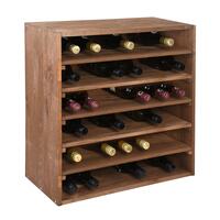 Produktbild f�r 'Weinregal 60 cm, Modul LINEA, Kiefernholz braun gebeizt'