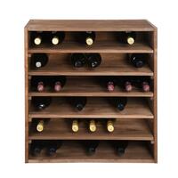 Produktbild f�r 'Weinregal 60 cm, Modul LINEA, Kiefernholz braun gebeizt'