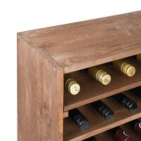 Produktbild f�r 'Weinregal 60 cm, Modul LINEA, Kiefernholz braun gebeizt'
