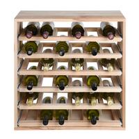 Produktbild f�r 'Weinregal 60 cm mit Ausz�gen f. Einzelflaschen, Kiefernholz natur'