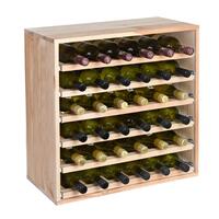 Produktbild f�r 'Weinregal 60 cm mit Ausz�gen f. Einzelflaschen, Kiefernholz natur'