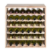 Produktbild f�r 'Weinregal 60 cm mit Ausz�gen f. Einzelflaschen, Kiefernholz natur'