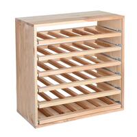 Produktbild f�r 'Weinregal 60 cm mit Ausz�gen f. Einzelflaschen, Kiefernholz natur'