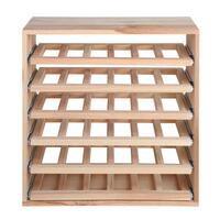 Produktbild f�r 'Weinregal 60 cm mit Ausz�gen f. Einzelflaschen, Kiefernholz natur'