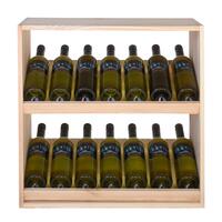 Produktbild f�r 'Weinregal 60 cm mit 2 Displays, Kiefernholz natur'