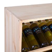 Produktbild f�r 'Weinregal 60 cm mit 2 Displays, Kiefernholz natur'