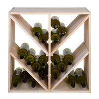 Produktbild f�r 'Weinregal 60 cm mit Diagonalf�chern, Kiefernholz natur'