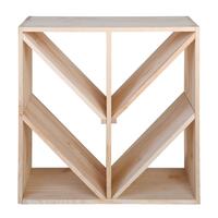 Produktbild f�r 'Weinregal 60 cm mit Diagonalf�chern, Kiefernholz natur'