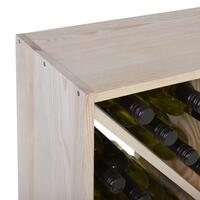 Produktbild f�r 'Weinregal 60 cm mit Diagonalf�chern, Kiefernholz natur'