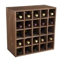 Produktbild f�r 'Weinregal 60 cm, Karo, Kiefernholz braun gebeizt'