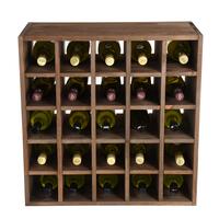 Produktbild f�r 'Weinregal 60 cm, Karo, Kiefernholz braun gebeizt'