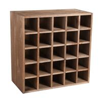 Produktbild f�r 'Weinregal 60 cm, Karo, Kiefernholz braun gebeizt'
