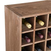 Produktbild f�r 'Weinregal 60 cm, Karo, Kiefernholz braun gebeizt'
