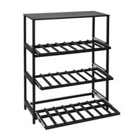 Produktbild f�r 'Metall-Weinregal BLACK PURE, Modell 14 mit Ausz�gen f. Weinkisten, T 30 cm'