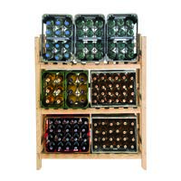 Produktbild f�r 'Getr�nkekisten-Regal / Holz-Regal f�r 6-12 Getr�nkekisten'