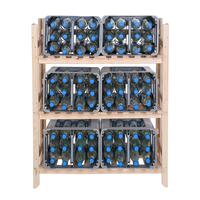 Produktbild f�r 'Getr�nkekisten-Regal / Holz-Regal f�r 6-12 Getr�nkekisten'