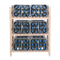 Produktbild f�r 'Getr�nkekisten-Regal / Holz-Regal f�r 6-12 Getr�nkekisten'