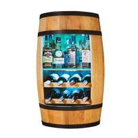 Produktbild f�r 'Weinfass aus massiver Erle, natur ge�lt mit Beleuchtung'