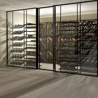 Produktbild f�r 'Weinregal BLACK PURE SELECT zur Deckenbefestigung, Modell 3, h�henverstellbar H:205-300cm'