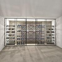 Produktbild f�r 'Weinregal BLACK PURE SELECT zur Deckenbefestigung, Modell 3, h�henverstellbar H:205-300cm'