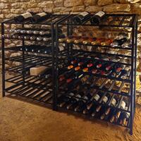 Produktbild f�r 'Metall-Weinregal Black Pure, Modell 16, niedrig'