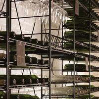 Produktbild f�r 'Weinregal-System LA CAVE aus Metall mit Holzrahmen, H220cm'