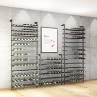 Produktbild f�r 'Metall-Weinregal BLACK PURE zur Wandbefestigung, H 100 cm'