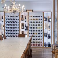 Produktbild f�r 'Weinregal-System Piemont, Tannenholz, Wei� lackiert mit hellbraun furnierter Erlenkante'