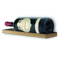 Produktbild f�r 'Wand-Weinregal f�r 1 Magnumflasche, goldfarben'