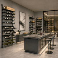 Produktbild f�r 'Weinregal-System BLACK PURE VARIO aus Metall zur Wandbefestigung, h�henverstellbar, modular'