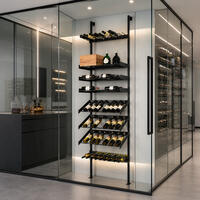 Produktbild f�r 'Weinregal-System BLACK PURE VARIO aus Metall zur Wandbefestigung, h�henverstellbar, modular'