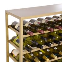 Produktbild f�r 'Metall-Weinregal BLACK PURE, Modell 11 niedrig, gold pulverbeschichtet'