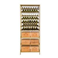 Produktbild f�r 'Metall-Weinregal BLACK PURE, Modell 8, gold pulverbeschichtet'