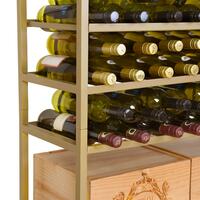 Produktbild f�r 'Metall-Weinregal BLACK PURE, Modell 8, gold pulverbeschichtet'