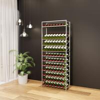 Produktbild f�r 'Metall-Weinregal BLACK PURE, Modell 5, silber pulverbeschichtet'