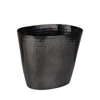 Produktbild f�r 'Wein-/Sektk�hler oval, schwarz, geh�mmert'