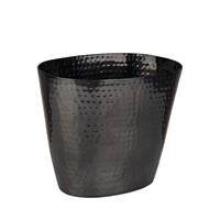 Produktbild f�r 'Wein-/Sektk�hler oval, schwarz, geh�mmert'