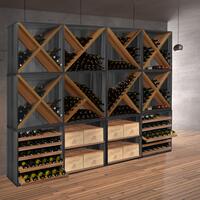 Produktbild f�r 'Weinregal-System CAVEPRO aus Holz im Dekor Esche/Birnbaum'