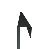 Produktbild f�r 'Metall-Schild zum einh�ngen H:42cm BLACK PURE PROFESSIONAL'