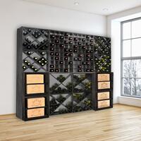 Produktbild f�r 'Weinregal-System VINVARIO 52 cm, aus Kiefernholz schwarz gebeizt'