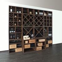 Produktbild f�r 'Weinregal-System CAVEPRO aus Holz im Dekor Walnuss'