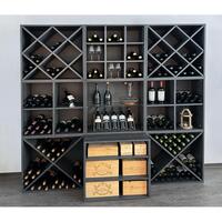 Produktbild f�r 'Weinregal-System CAVEPRO aus Holz im Dekor Esche graphit'