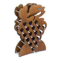 Produktbild f�r 'Dekoratives Holzregal in Trauben-Form f�r 18 Flaschen'