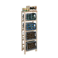 Getr�nkekisten-Regal aus Holz f�r 4 - 8 Kisten mit Abdeckplatte, Kiefer natur