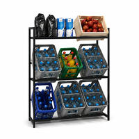 Produktbild f�r 'Getr�nkekisten-Regal aus Metall, B 90 cm'