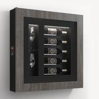 Produktbild f�r 'Klimatisiertes Wand-Weinregal f�r 5 Flaschen, Modell 4'