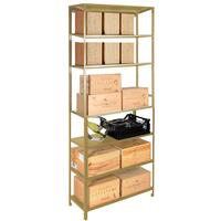 Produktbild f�r 'Metall-Lagerregal BLACK PURE, Modell 10 mit 6 Fachb�den, gold pulverbeschichtet'