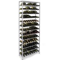 Metall-Weinregal BLACK PURE, Modell 1, silber pulverbeschichtet