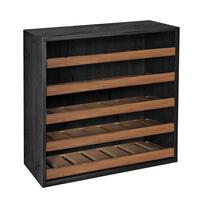 Modul mit Flaschenauszug, T 33 cm, Esche graphit/Birnbaum